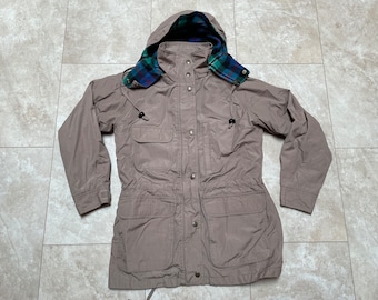 Vintage 90's Eddie Bauer Red Wool Lined Mountain Parka Jacket