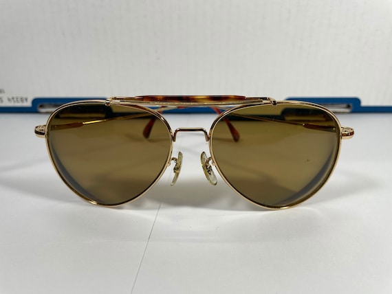 Vintage American Optical AO Aviator Frames Gold Torto… - Gem