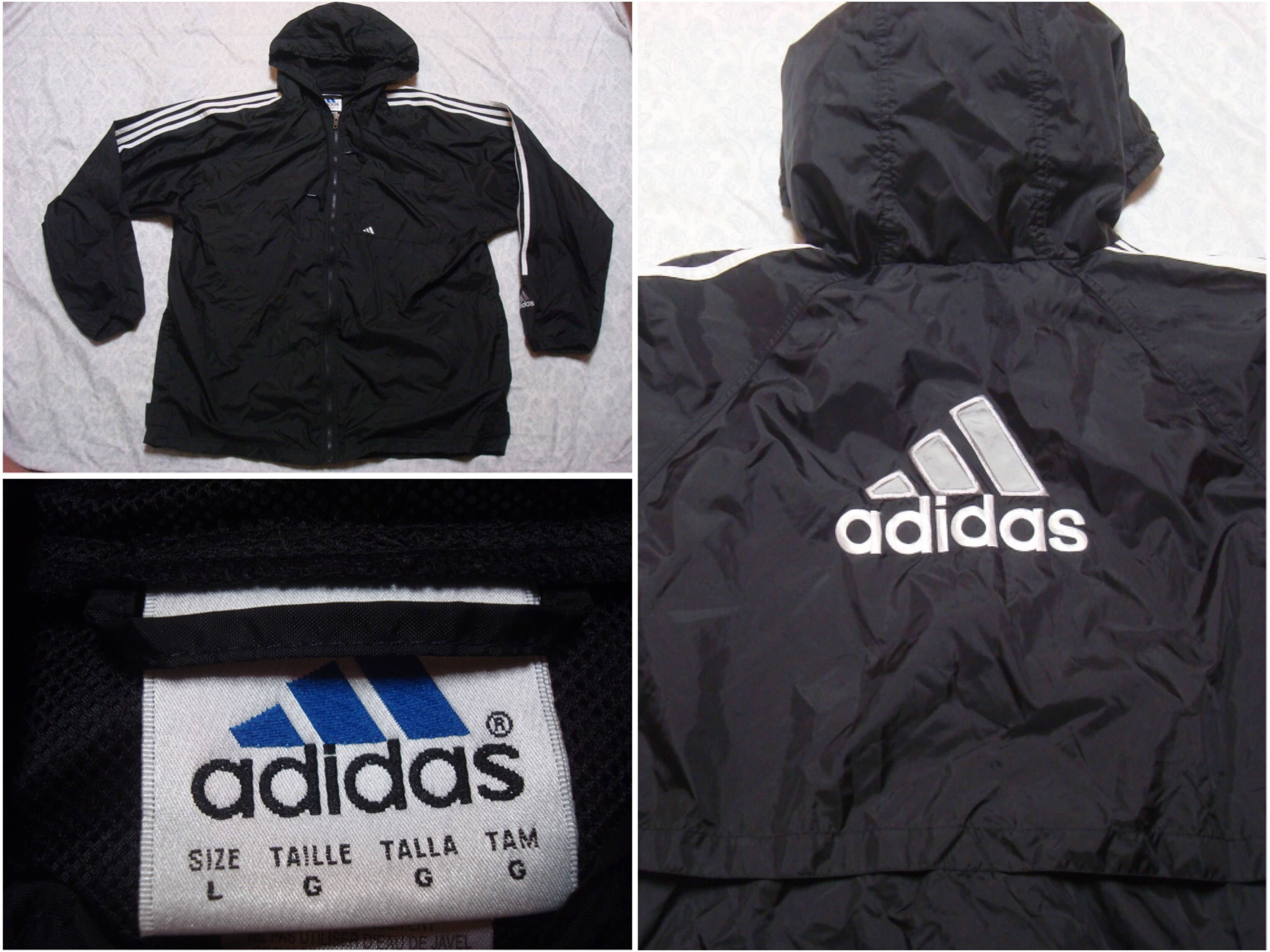 mens adidas jacket with logo on back