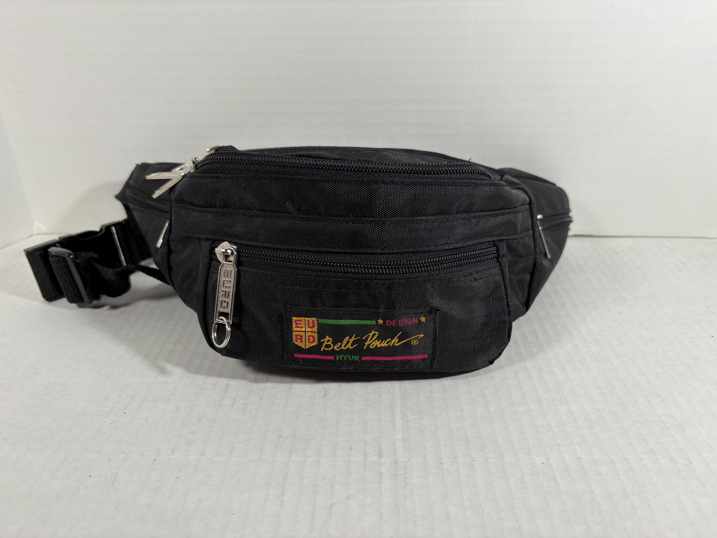 Sac Banane Eastsport Vintage Années 90 - Noir, Tissu, Sangle Réglable - Occasion