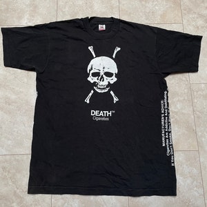 Vintage Death Cigarettes Tee, 90s Rap Style, Men's XL - Etsy