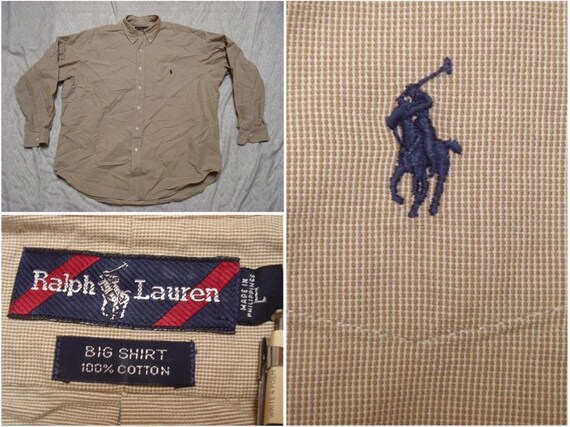 ralph lauren cotton oxford big shirt