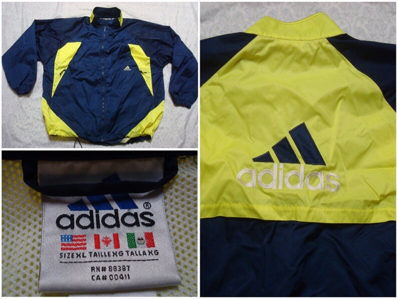 adidas neon windbreaker