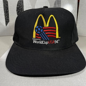 Vintage McDonald’s Hat World Cup 1994 Black Deadstock Snapback Cap 90’s