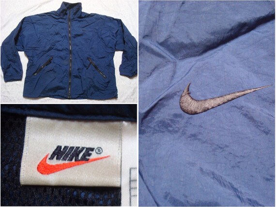 nike windbreaker blue black