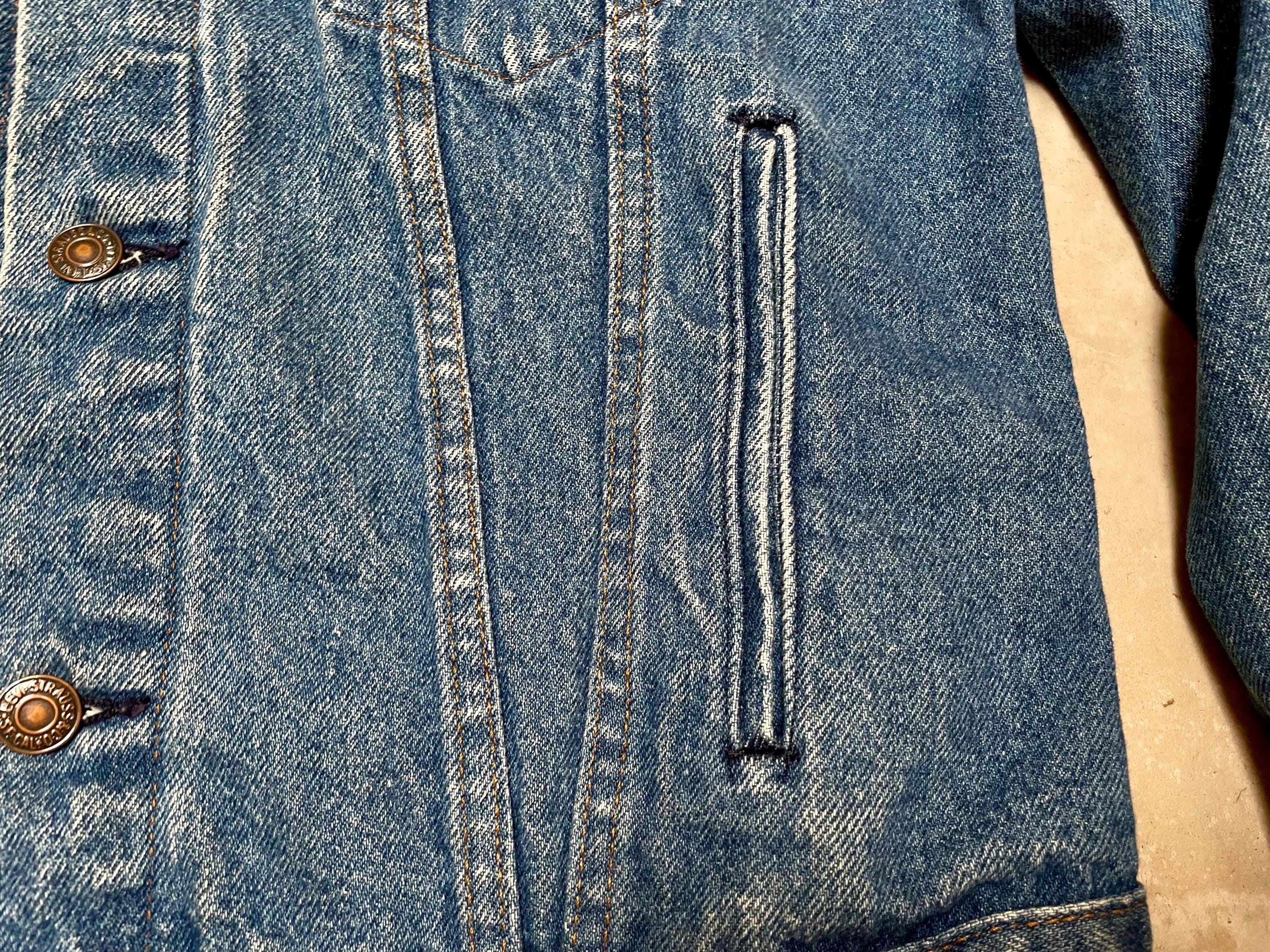 Vintage Levi's Jacket Blue Denim Jean 80's Men's 40 Medium Made in