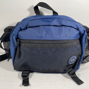 Vintage Eddie Bauer Fanny Pack Blue Waist Lumbar Bag 90’s