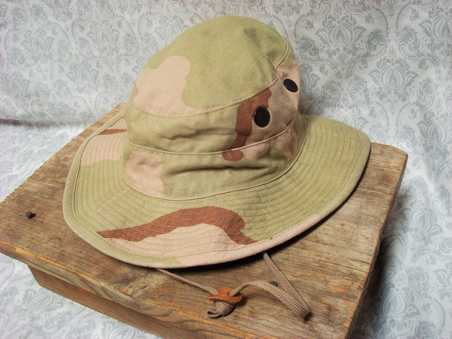 帽子 Camouflage Damage Bucket Hat / Brown-B Women Men Camouflage Bucket Hat Wide Brim Cotton Fisherman
