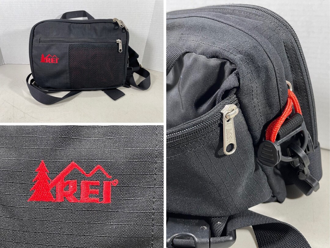 Vintage REI Fanny Pack Black Pockets Hiking Waist Lumbar Bag Etsy
