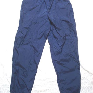 Vintage Nike Pants: Blue Nylon Windbreaker Swoosh 90's, Men's Large