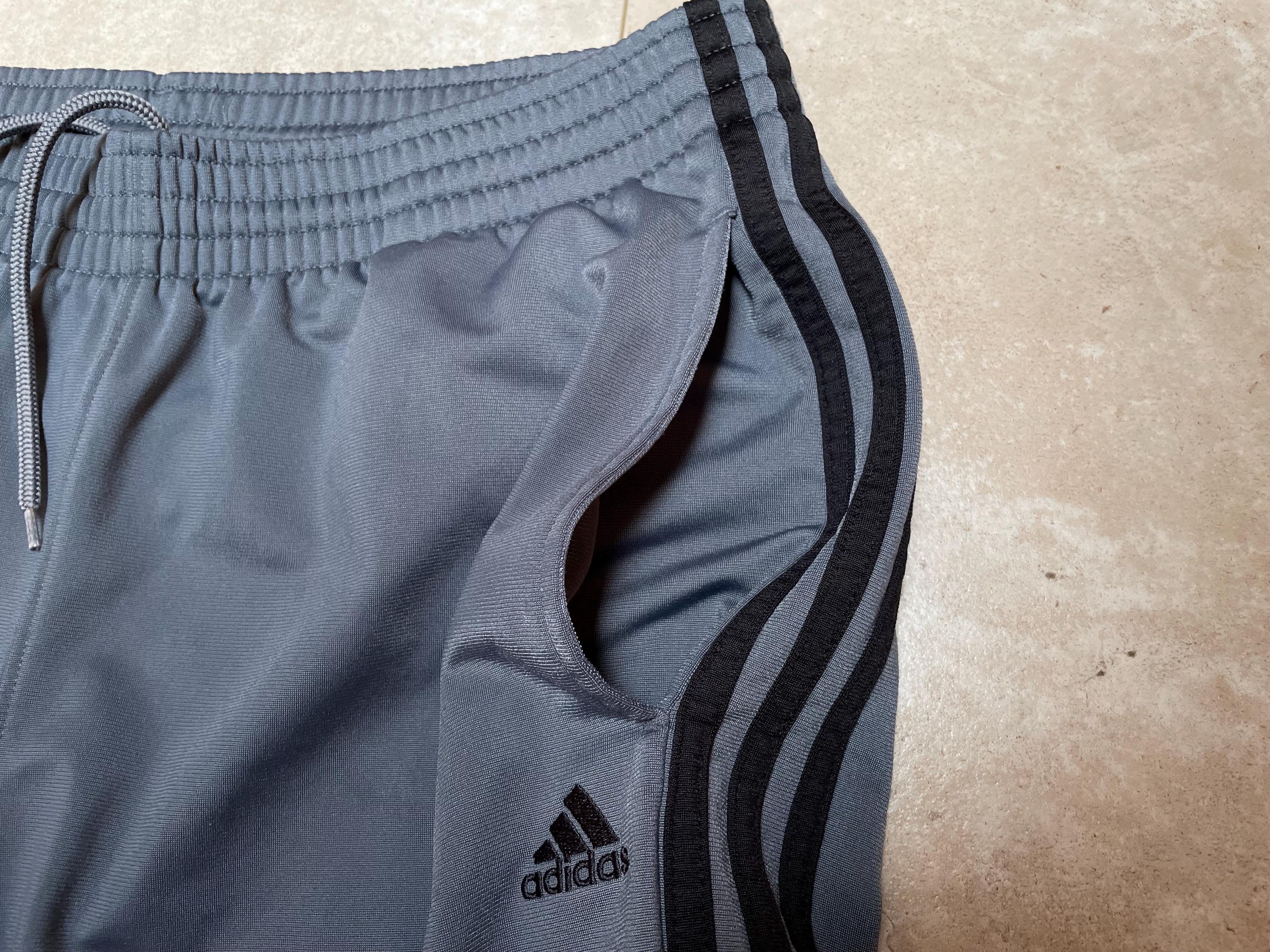 Vintage Adidas Pants Track Stripe Y2K Black Grey 2000