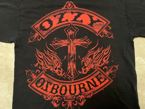 Vintage Ozzy Osbourne Tee Shirt Black Red Rock & … - image 6