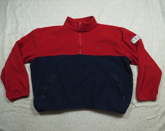 Vintage Polo Hi Tech Fleece Pullover: 90&#39;s Ralph Lauren, Men&#39;s Large