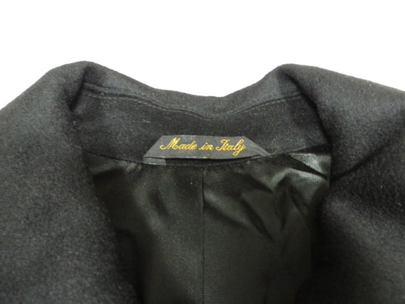Vintage Cashmere Overcoat Black Louis Dell Olio T… - image 5