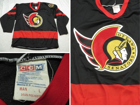 Vintage Ottawa Senators Hockey Jersey Sweater 90s by CCM Size 