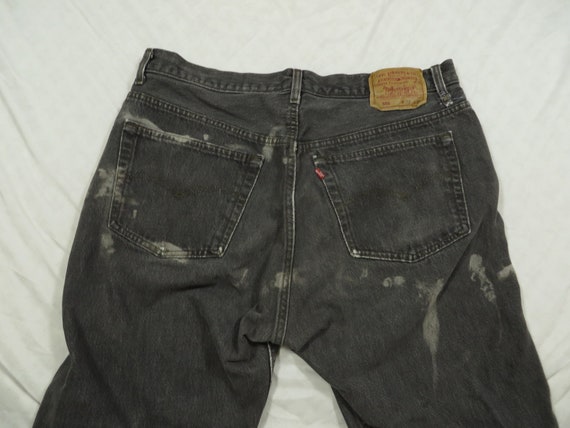 Vintage Levi's 501 Jeans Black 90’s Harley Davids… - image 5