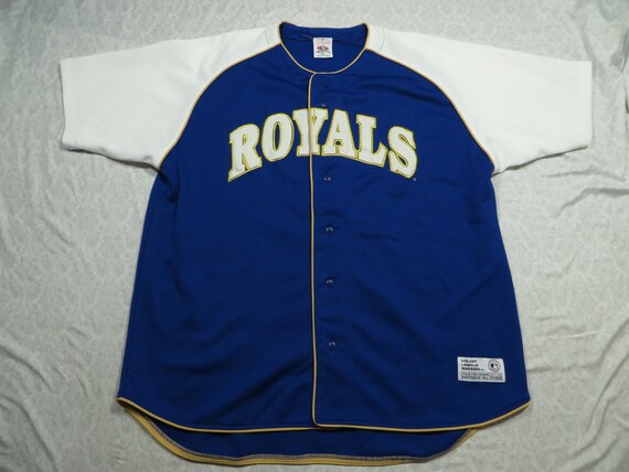 Vintage Royals Jersey Azul Blanco Mike Sweeney Signed True Fan