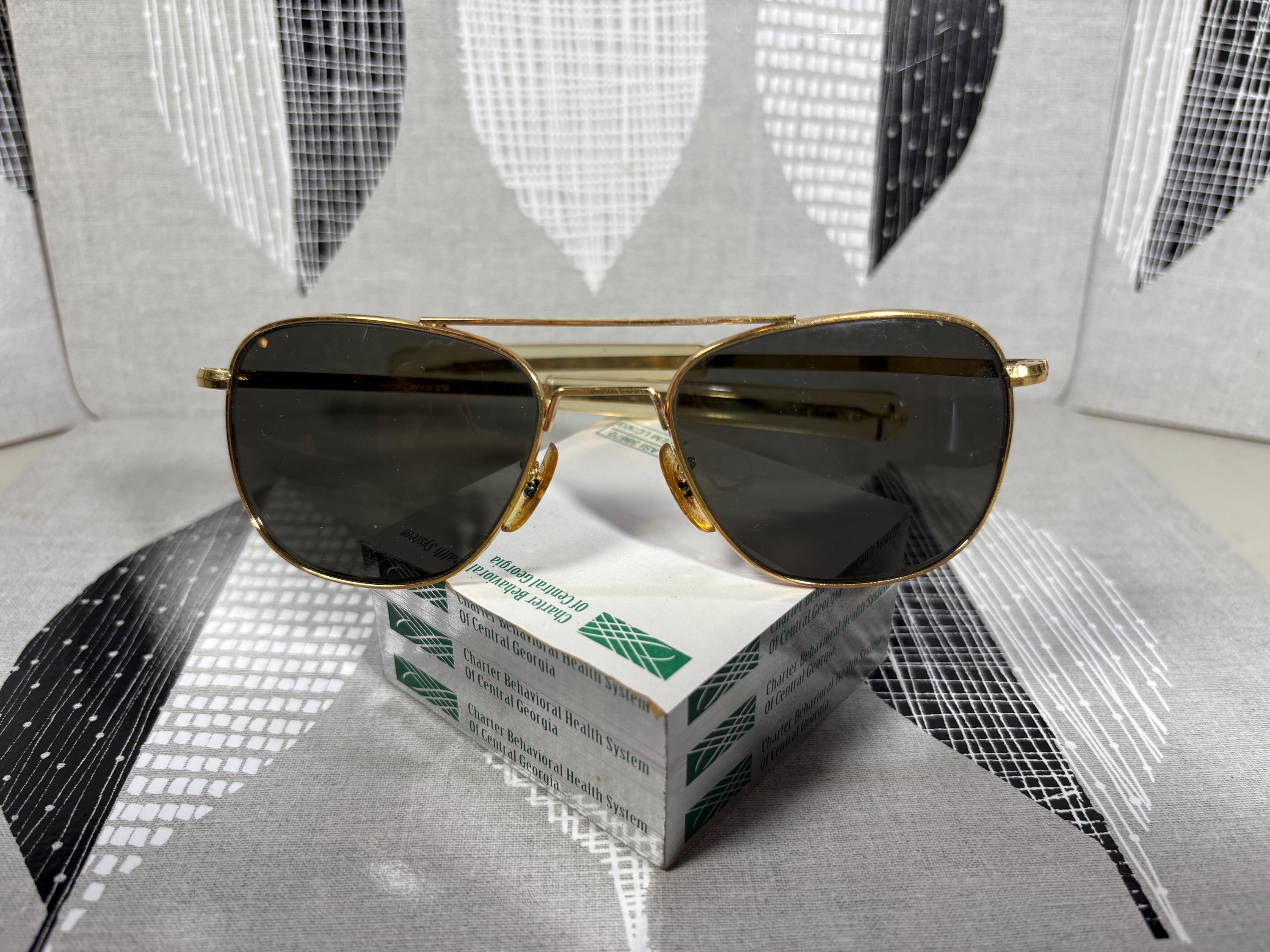 Vintage American Optical Haunting True Color Blonde Wood Grain Square Sunglasses Ao Original Square Vintage Sunglasses for sale | eBay main image 2