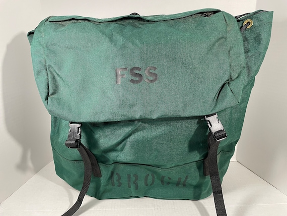 Vintage FSS Canvas Backpack: 90s Forest Green Daypack - Etsy
