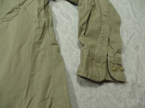 Vintage Gap Shirt Tan Khaki Button Down Long Slee… - image 5