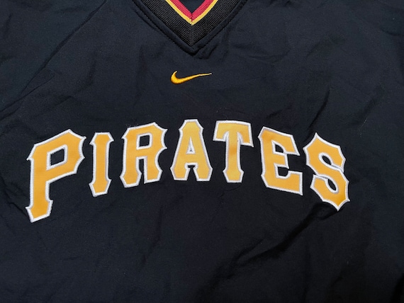 Vintage Pirates Jacket Nike Black Pittsburgh Wind… - image 3