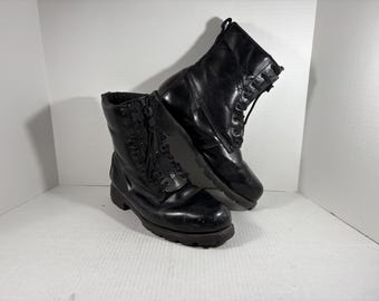 Vintage Fire Station Boots Black Ankle Southwest Boot  display picture 1