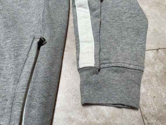 Vintage Polo Track Jacket Grey White Stripes Sweat Ralph