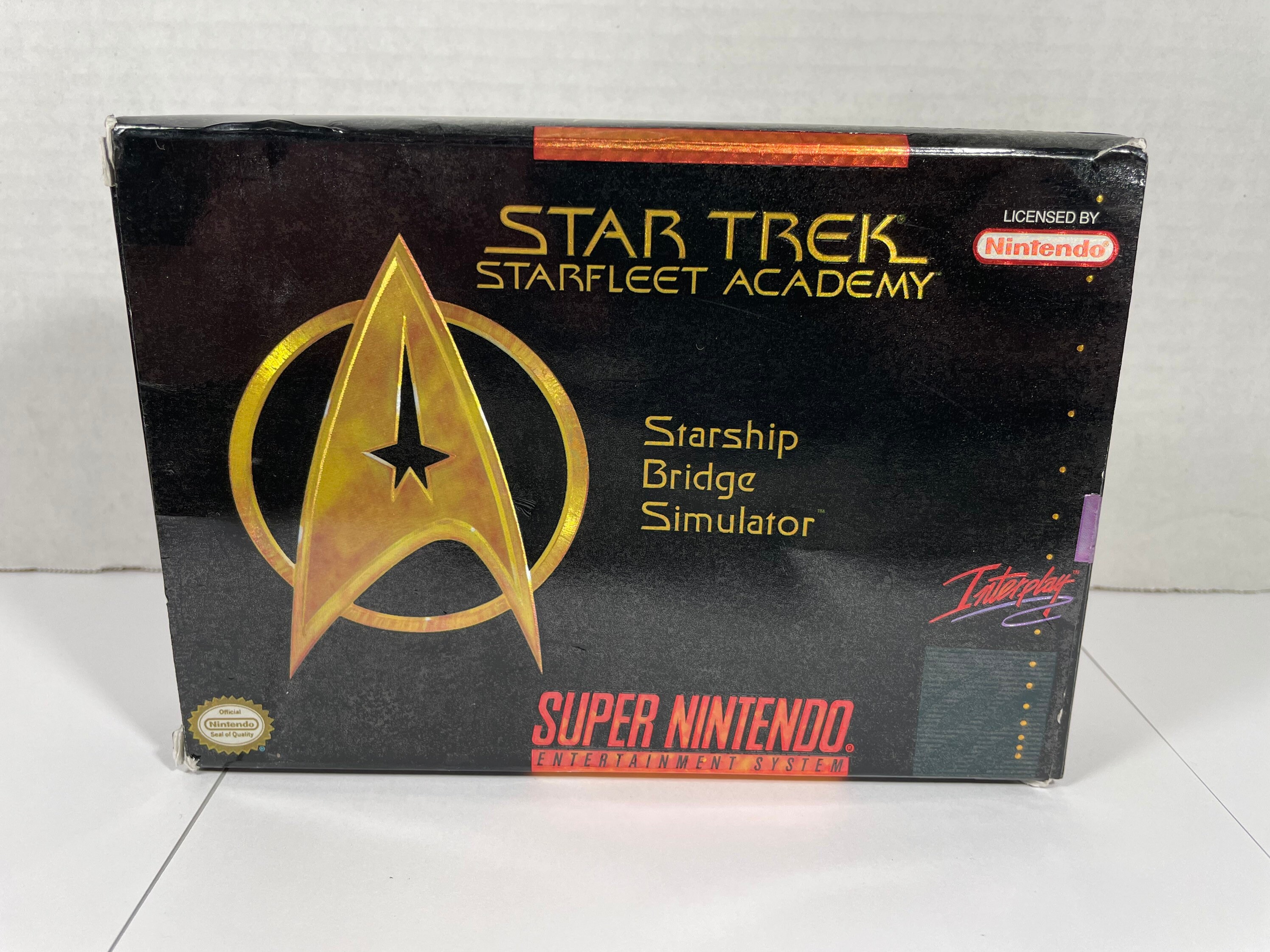 Star Trek SNES Game Original Box Starfleet Academy Manual