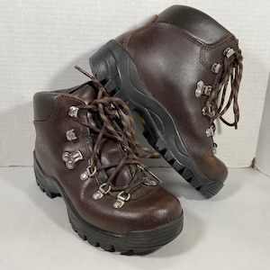 Vintage Alico Hiking Boots Brown Ankle Vibram 90&#39;s Women’s size 4.5 Made in Italy