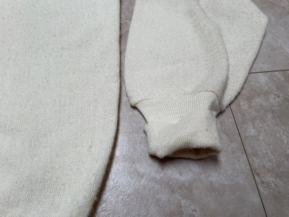 Vintage Lacoste Sweater Cardigan White Knit Acryl… - image 6