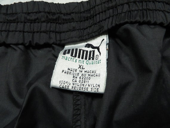 Vintage Puma Pants Black Embroidered Logo Wind Ny… - image 4
