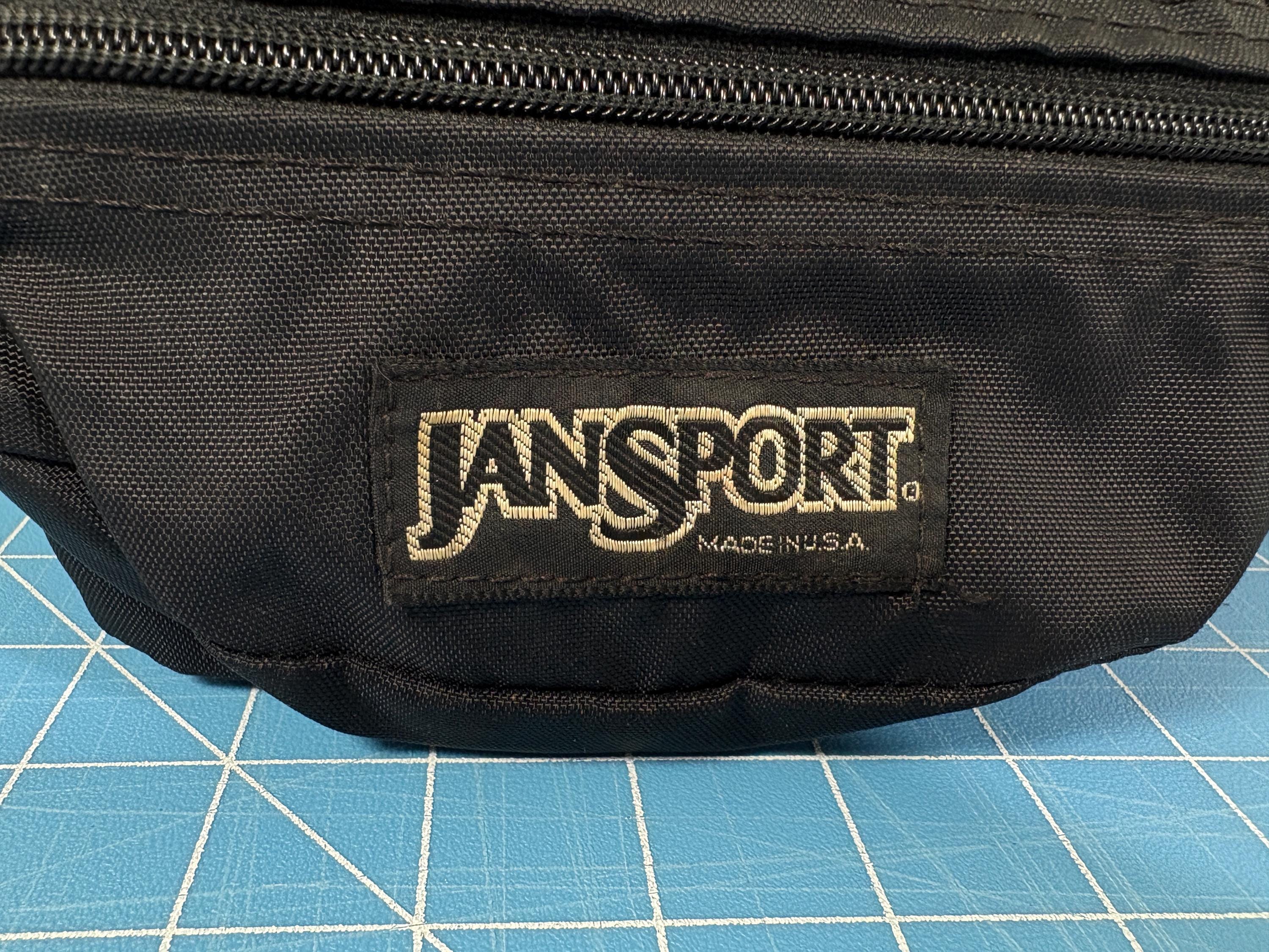 Vintage Jansport Fanny Pack Waist Lumbar Sling Bag 90's Black