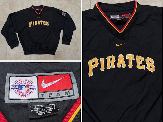 Vintage Pirates Jacket Nike Black Pittsburgh Wind… - image 1