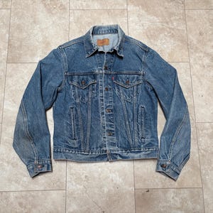 Vintage Levi&#39;s Jacket Denim Jean 80&#39;s Men&#39;s 44 Long Large Made in USA