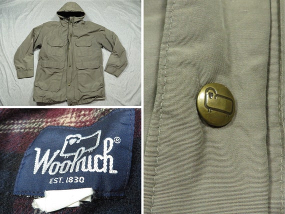 Vintage Woolrich Mountain Parka Jacket Tan Snap Nylon 80s - Etsy