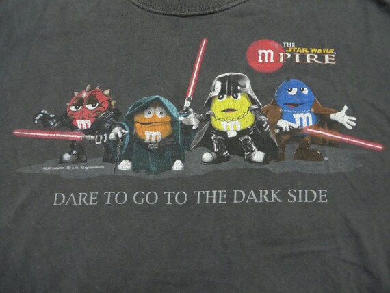 Vintage Star Wars Tee Shirt m&m’s Darth Mail Dark… - image 3