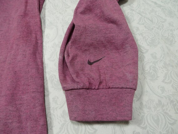 Vintage Nike Tee Shirt Long Sleeve Pink Custom Dy… - image 5