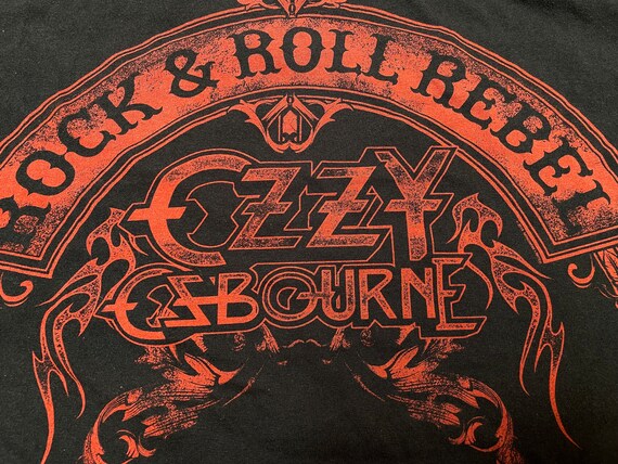Vintage Ozzy Osbourne Tee Shirt Black Red Rock & … - image 7