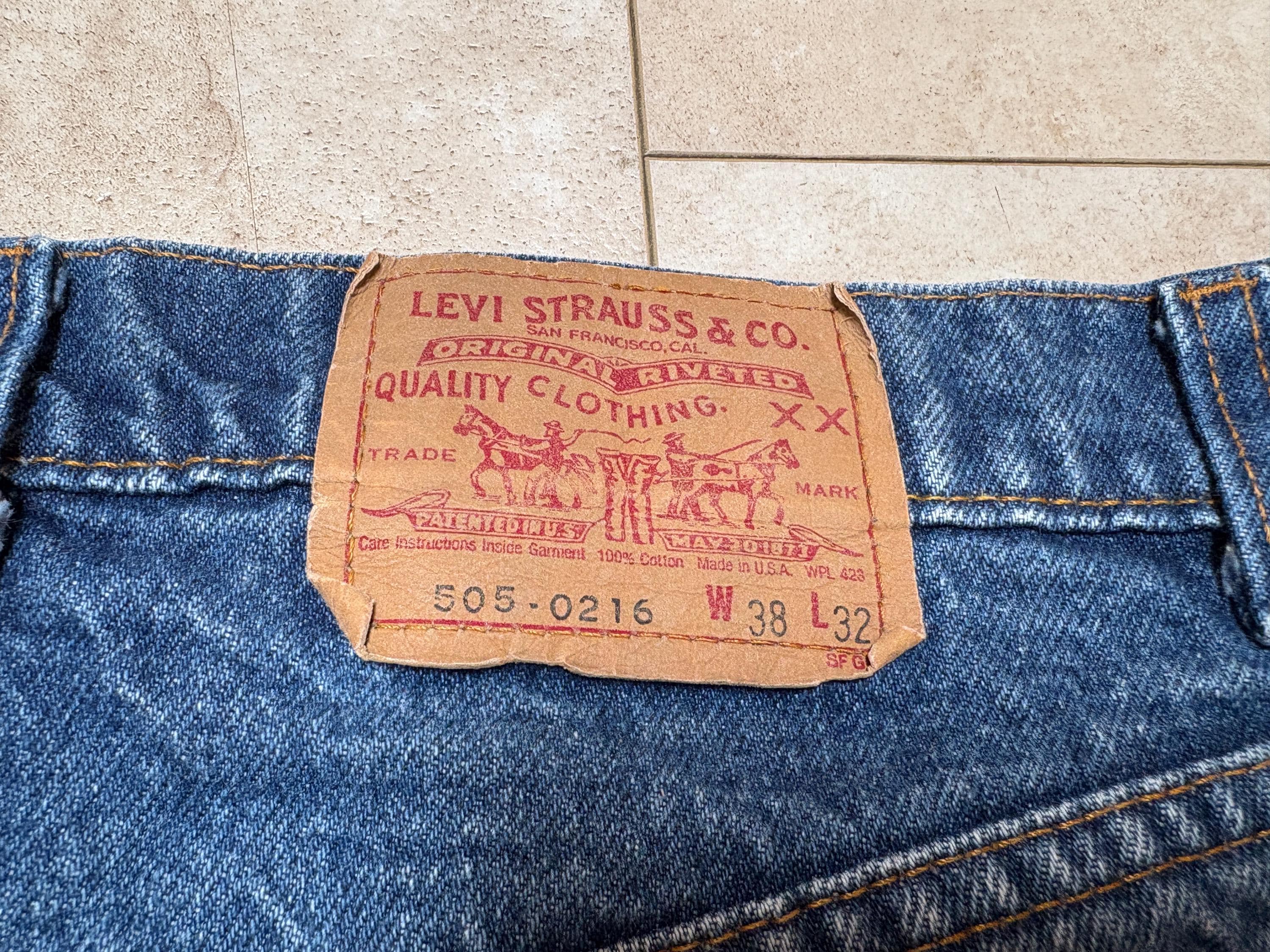 Vintage Levi's 505 Jeans: 90s Blue Denim, Made in USA (38x31