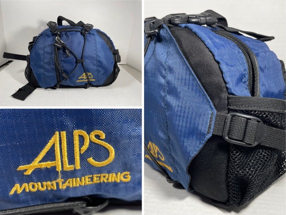 Vintage Alps Mountaineering Fanny Pack Blue Black… - image 1