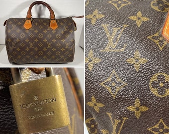 Vintage Louis Vuitton Speedy 35 1970’s The French Company Talon Zipper