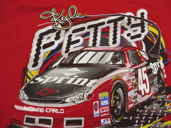 Vintage Kyle Petty Tee Shirt Red NASCAR Sprint Ra… - image 5