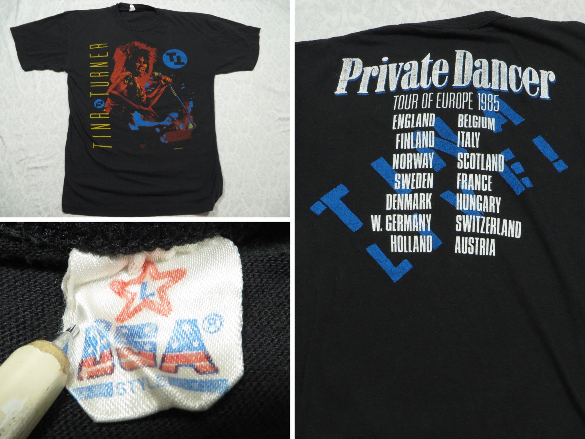 Vintage Tina Turner Tour Tee Shirt 
