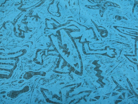 Vintage Surf Tee Shirt Blue All Over Print IDX Co… - image 3