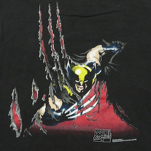 Vintage Wolverine Tee Shirt Black X-men 1995 Tultex 90’s Men’s XL