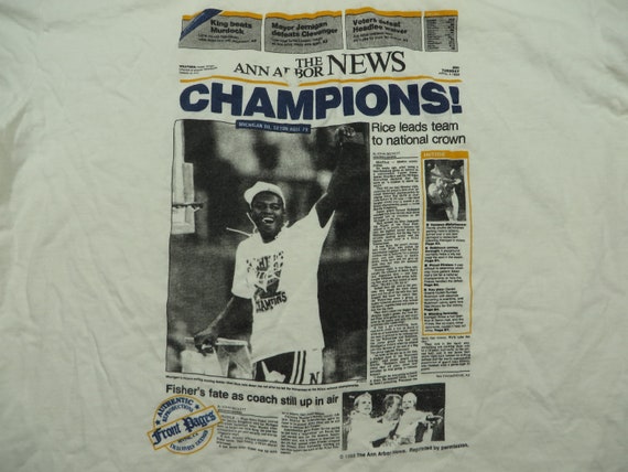 Vintage Michigan Tee Shirt 1989 National Champion… - image 3