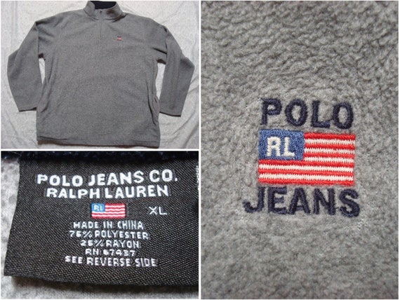 Vintage Polo Jeans Fleece Jacket Ralph 