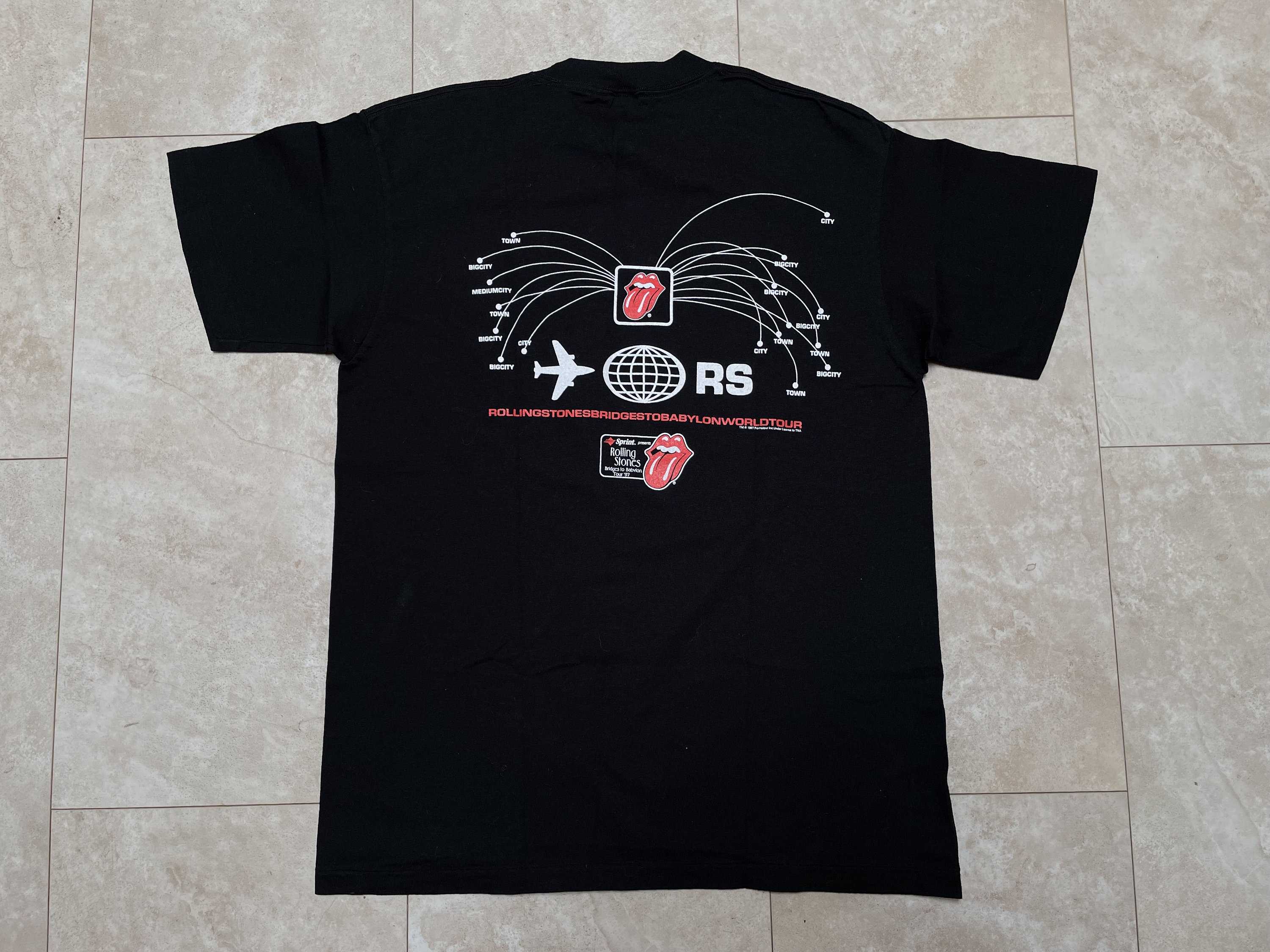 Vintage 1997 Rolling Stones Tour Tee: Bridges to Babylon 