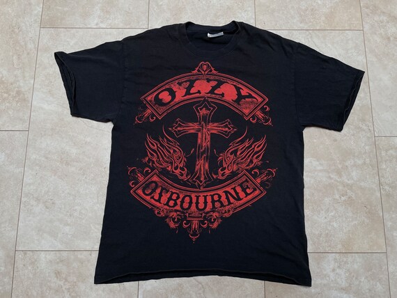 Vintage Ozzy Osbourne Tee Shirt Black Red Rock & … - image 2