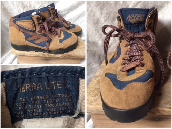 VINTAGE NOS Hi-Tec Sierra Lite Bottes de randonnée homme cuir